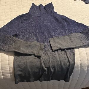 Zella Blue and Gray Speckled Sweatshirt